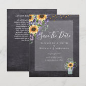 HAUSHALT SPAREN DIE DATEN Rustikale Sonnenblumen L (Vorne/Hinten)