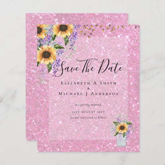 HAUSHALT SPAREN DIE DATEN Rustikale Sonnenblumen L (Vorne/Hinten)