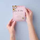 HAUSHALT SPAREN DIE DATEN Rustikale Sonnenblumen L Flyer (Gruppe)