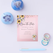 HAUSHALT SPAREN DIE DATEN Rustikale Sonnenblumen L Flyer (Einzeln)