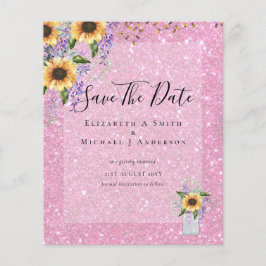 HAUSHALT SPAREN DIE DATEN Rustikale Sonnenblumen L Flyer