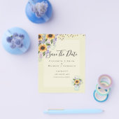 HAUSHALT SPAREN DIE DATEN Rustikale Sonnenblumen L Flyer (Einzeln)