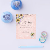 HAUSHALT SPAREN DIE DATEN Rustikale Sonnenblumen L Flyer (Einzeln)