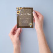 HAUSHALT SPAREN DIE DATEN Rustikale Sonnenblumen L Flyer (Gruppe)