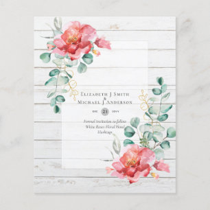 HAUSHALT SPAREN DIE DATEN - Weiße Rosen Blumenbeet Flyer