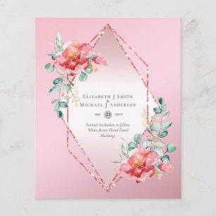 HAUSHALT SPAREN DIE DATEN - Weiße Rosen Blumenbeet Flyer