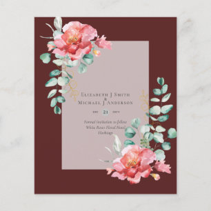 HAUSHALT SPAREN DIE DATEN - Weiße Rosen Blumenbeet Flyer