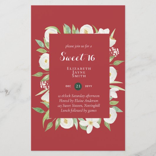 HAUSHALT Süß 16, 16. Geburtstag Blumenladen (Vorderseite)