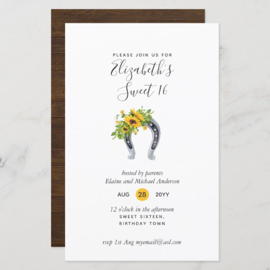 HAUSHALT Süß 16, 16. Geburtstag Blumenladen (Vorne/Hinten)