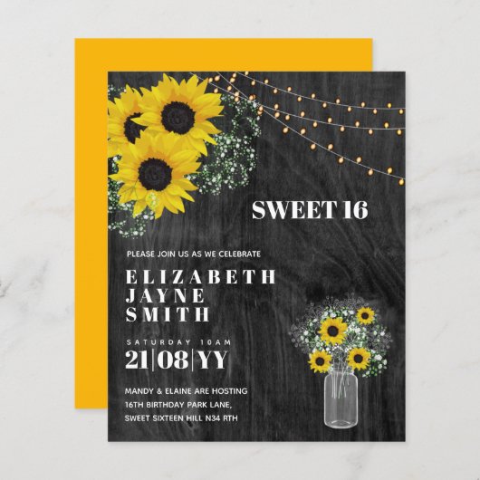 HAUSHALT Süß 16, 16. Geburtstag Blumenladen (Vorne/Hinten)