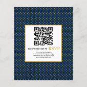 HAUSHALT Tropische Blätter QR Code Hochzeitseinlad (Rückseite)