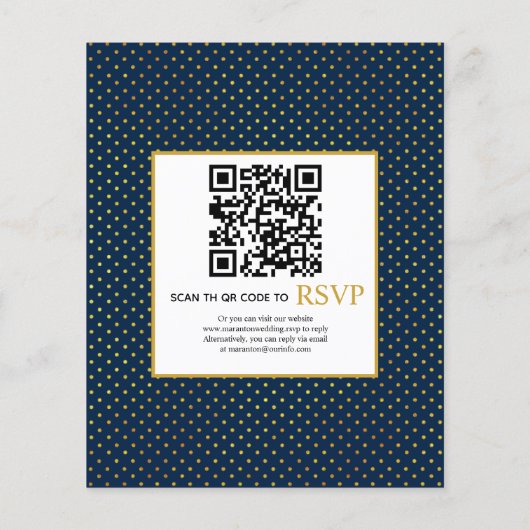 HAUSHALT Tropische Blätter QR Code Hochzeitseinlad (Rückseite)