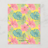 Haushalt Tropische Blume Geburtstagspartei Einladu (Rückseite)