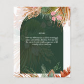 HAUSHALT Tropische Pampas Grüne Hochzeit Flyer (Hinten)