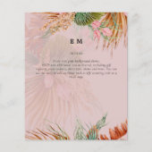 HAUSHALT Tropische Pampasgras Grüne Hochzeit Flyer (Hinten)