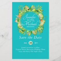 HAUSHALT Tropischer Leaf Hawaiian Luau Hochzeit