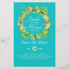 HAUSHALT Tropischer Leaf Hawaiian Luau Hochzeit