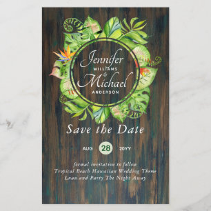 HAUSHALT Tropischer Leaf Hawaiian Luau Hochzeit