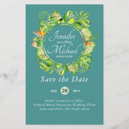 HAUSHALT Tropischer Leaf Hawaiian Luau Hochzeit