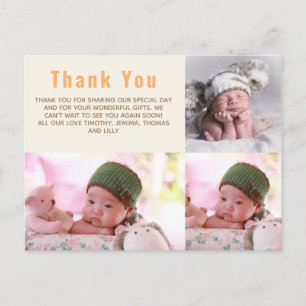 HAUSHALT Vielen Dank FOTO Cards NEW BABY Girl Boy Postkarte