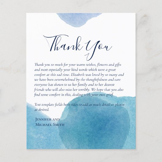 HAUSHALT Vielen Dank für die Vorlagen der Beerdigu (Vorderseite)