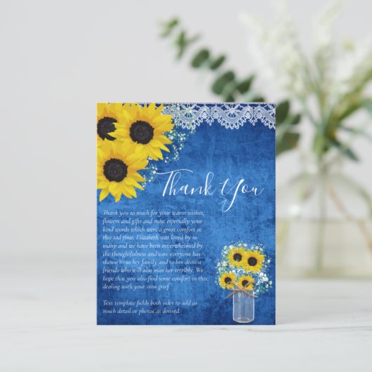 HAUSHALT Vielen Dank für die Vorlagen der Beerdigu (Stehend Vorderseite)