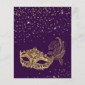 HAUSHALT Violet Gold Glitzer Masquerade Geburtstag (Rückseite)