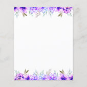 HAUSHALT - violette Blumen - Hochzeitsempfang (Rückseite)