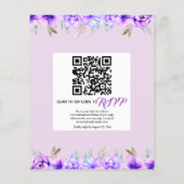 HAUSHALT violette Blumen QR-Code Einladung zur Hoc (Rückseite)