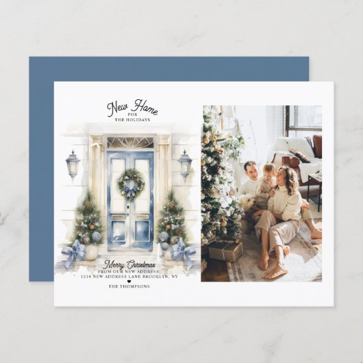 HAUSHALT Weiße Weihnachtsstür Neue Zuhause Foto be (Vorne/Hinten)