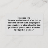 HAUSHALT Werden Sie durch den Heiligen Geist Chris Visitenkarte (Rückseite)