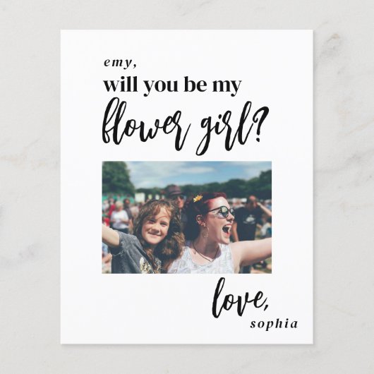 Haushalt werden Sie meine Blume Mädchen Foto Vorsc Flyer (Vorne)