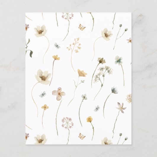 Haushalt Wildblume Petals & Prosecco Brautparty (Rückseite)