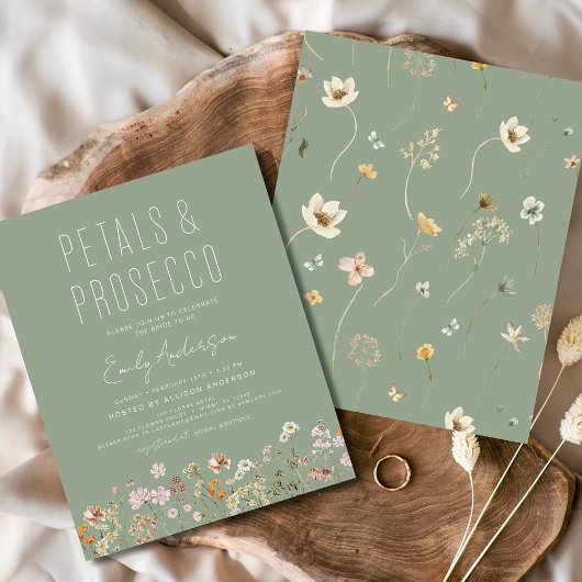 Haushalt Wildblume Petals & Prosecco Brautparty