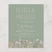 Haushalt Wildblume Petals & Prosecco Brautparty Flyer (Vorne)