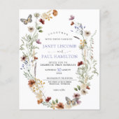 Haushalt - Wilde Blume Einladung zur Hochzeit (Vorderseite)