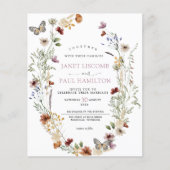 Haushalt - Wilde Blume Einladung zur Hochzeit (Vorderseite)