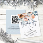 HAUSHALT Winter Florals wir QR-Code Hochzeit einla