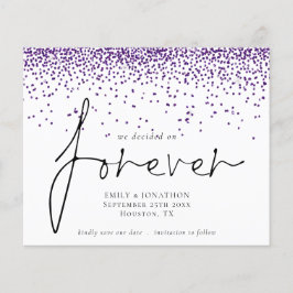 Haushalt Wir entschieden für immer Lila Glitzer Re