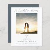 Haushalt Wir haben über ewig Foto Save the Date en (Vorne/Hinten)