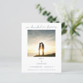 Haushalt Wir haben über ewig Foto Save the Date en (Stehend Vorderseite)