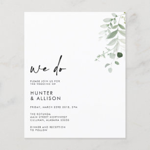 HAUSHALT Wir machen Hochzeit Einladung Flyer