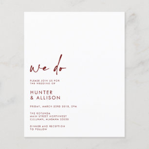 HAUSHALT Wir machen Hochzeit Einladung Flyer