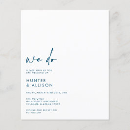 HAUSHALT Wir machen Hochzeit Einladung Flyer