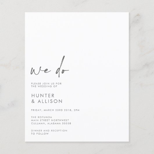 HAUSHALT Wir machen Hochzeitseinladung (Vorderseite)