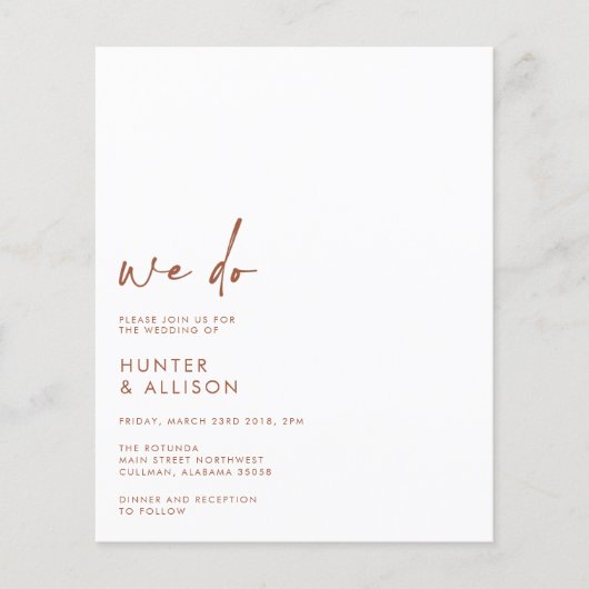 HAUSHALT Wir machen Hochzeitseinladung (Vorderseite)