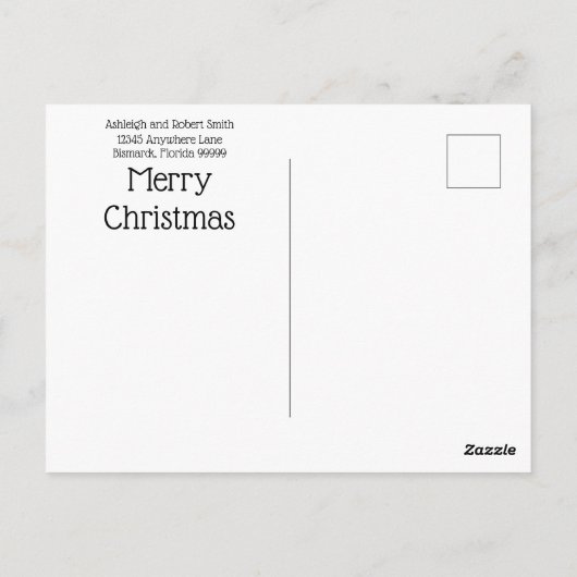 Haushalt Xmas Postkarte (Rückseite)