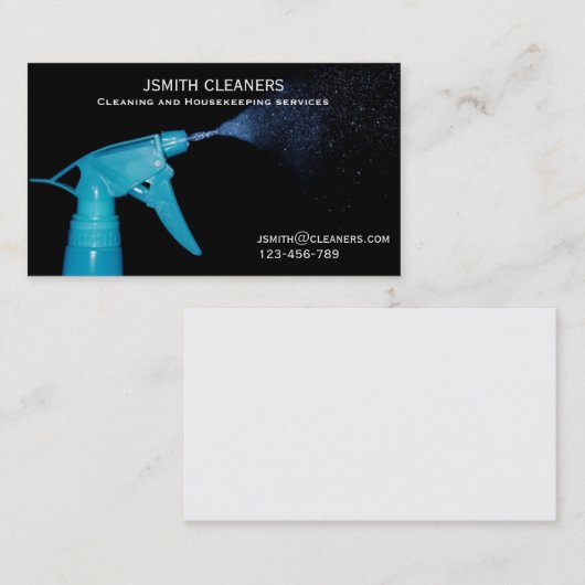 Haushälterin oder saubereres freiberuflich tätiges visitenkarte (Vorne/Hinten)