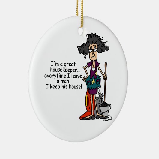 Haushälterin-Spaß Keramikornament (Rechts)