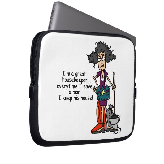 Haushälterin-Spaß Laptopschutzhülle (Vorne Rechts)